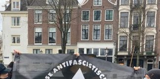Joodse activisten protesteren op Waterlooplein tegen toenemend antisemitisme